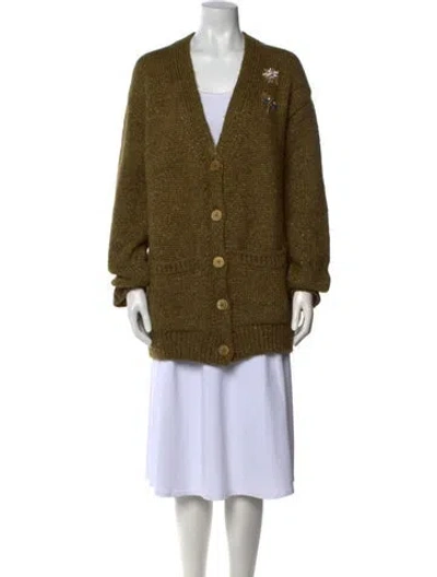 Pre-owned Le Lion Alpaca V-neck Sweater