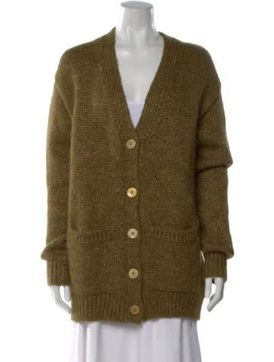 Pre-owned Le Lion Alpaca V-neck Sweater