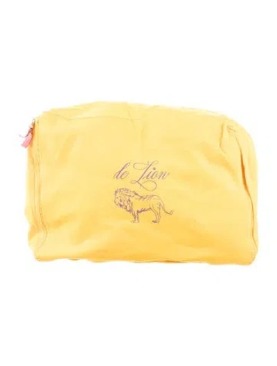 Pre-owned Le Lion Cosmetic Bag In Yellow