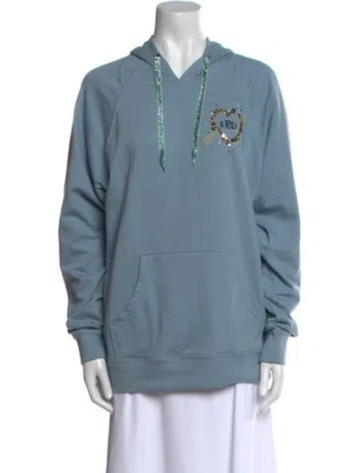 Pre-owned Le Lion Crew Neck Long Sleeve Sweatshirt In Blue