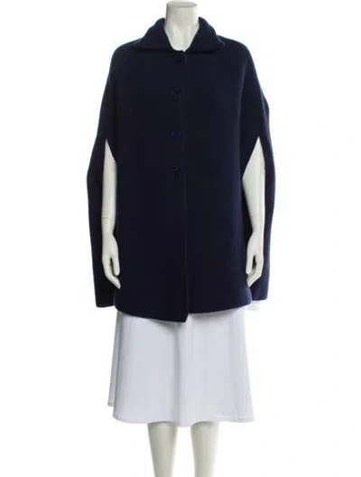 Pre-owned Le Lion Crochet Coat In Blue