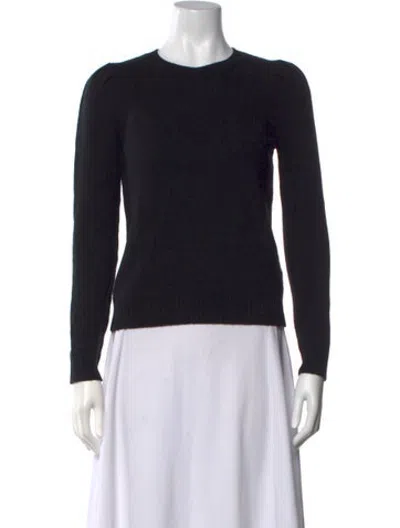 Pre-owned Le Lion Merino Wool Crew Neck Sweater In Black