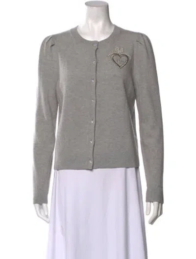 Pre-owned Le Lion Merino Wool Crew Neck Sweater In Gray