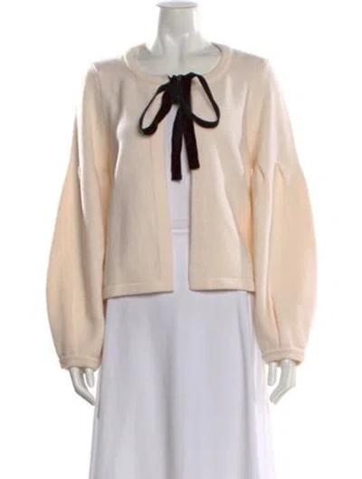 Pre-owned Le Lion Merino Wool Crew Neck Sweater In Neutral