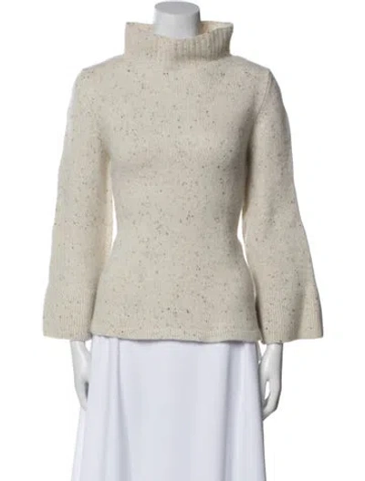 Pre-owned Le Lion Merino Wool Turtleneck Sweater In Neutral