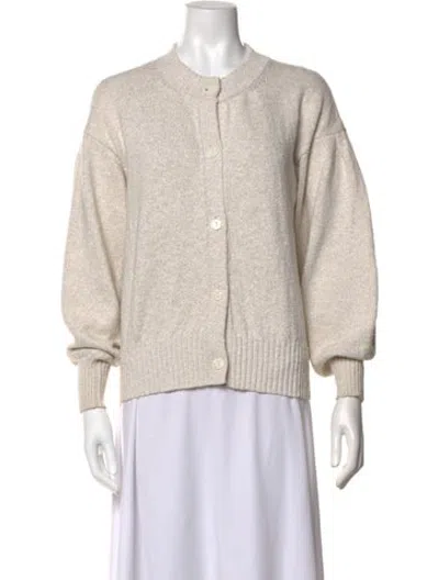 Pre-owned Le Lion Open Front Sweater In Metallic/neutrals