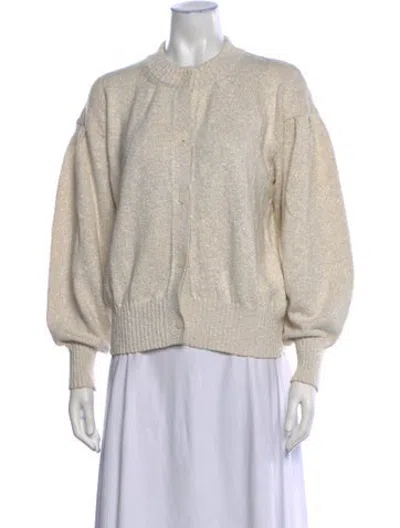 Pre-owned Le Lion Open Front Sweater In Metallic/neutrals