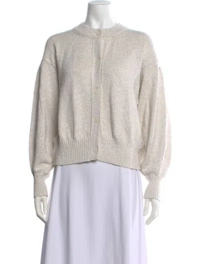 Pre-owned Le Lion Open Front Sweater In Metallic/neutrals
