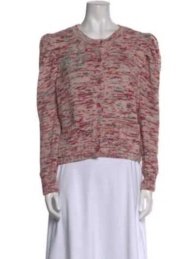 Pre-owned Le Lion Printed Scoop Neck Sweater In Pink