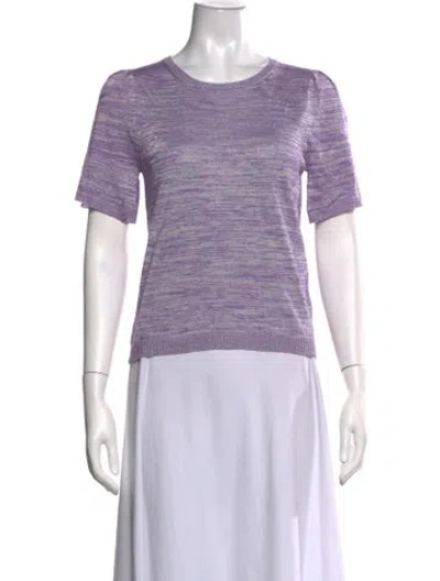 Pre-owned Le Lion Striped Crew Neck Top W/ Tags In Purple