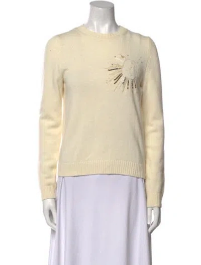 Pre-owned Le Lion Virgin Wool Crew Neck Sweater In Neutral