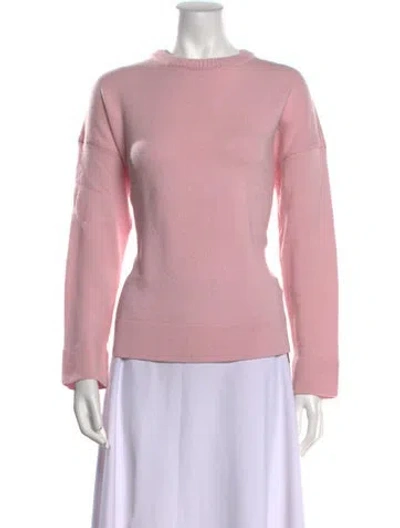 Pre-owned Le Lion Virgin Wool Crew Neck Sweater In Pink