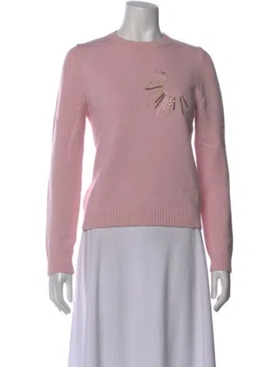 Pre-owned Le Lion Virgin Wool Crew Neck Sweater In Pink