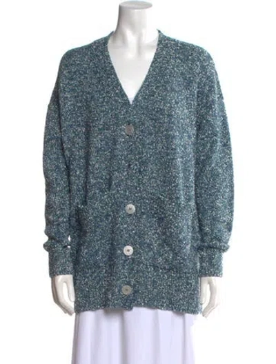 Pre-owned Le Lion V-neck Sweater In Blue