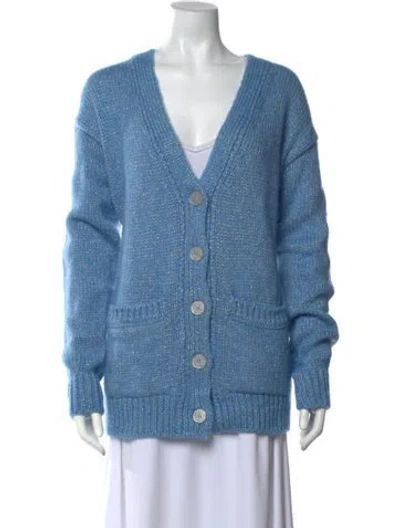 Pre-owned Le Lion V-neck Sweater In Blue