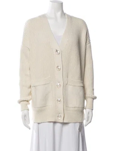 Pre-owned Le Lion V-neck Sweater In Neutrals