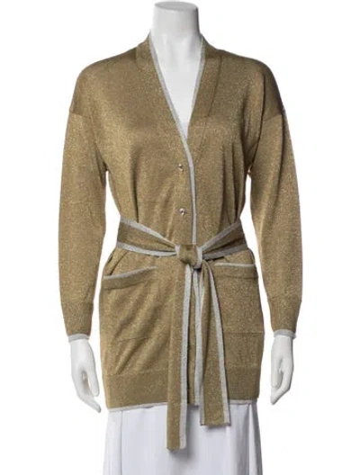 Pre-owned Le Lion V-neck Sweater In Neutrals