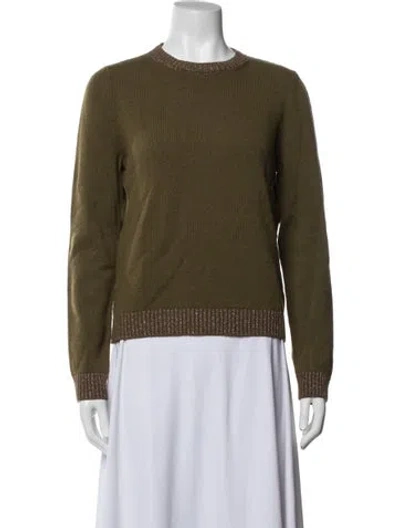 Pre-owned Le Lion Wool Crew Neck Sweater In Green