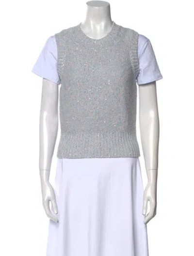 Pre-owned Le Lion Wool Crew Neck Sweater In White