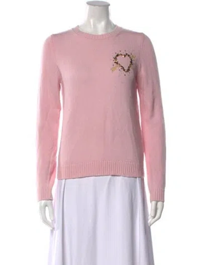Pre-owned Le Lion Wool Graphic Print Sweater In Pink