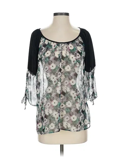 Pre-owned Le Lis 3/4 Sleeve Blouse In Black