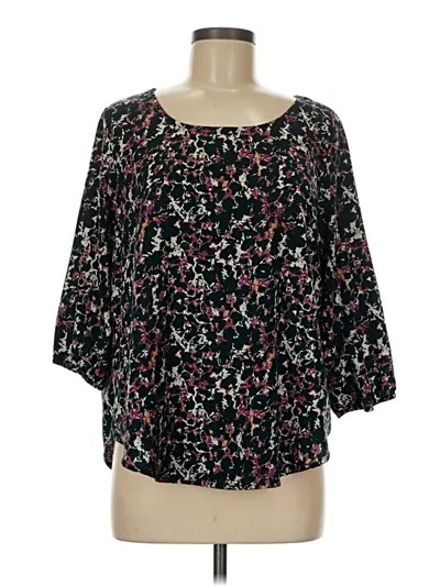 Pre-owned Le Lis 3/4 Sleeve Blouse In Black