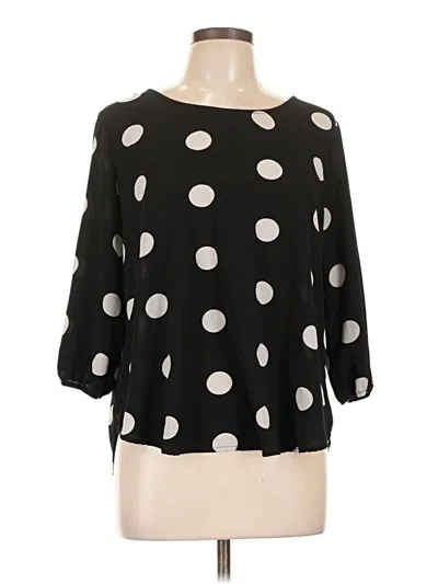 Pre-owned Le Lis 3/4 Sleeve Blouse In Black