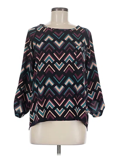 Pre-owned Le Lis 3/4 Sleeve Blouse In Blue