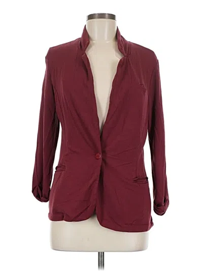 Pre-owned Le Lis 3/4 Sleeve Blouse In Burgundy