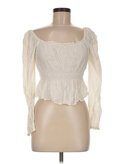 Pre-owned Le Lis 3/4 Sleeve Blouse In Ivory