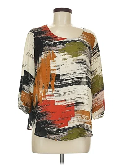 Pre-owned Le Lis 3/4 Sleeve Blouse In Orange