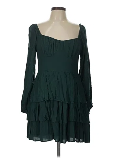 Pre-owned Le Lis 3/4 Sleeve Top Green Sweetheart Neckline Tops