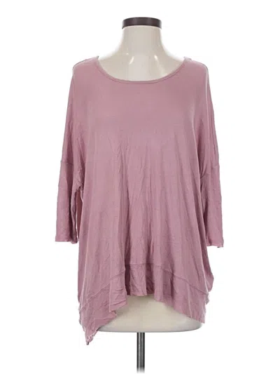 Pre-owned Le Lis 3/4 Sleeve Top Purple Boatneck Tops