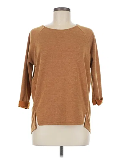 Pre-owned Le Lis 3/4 Sleeve T-shirt In Brown