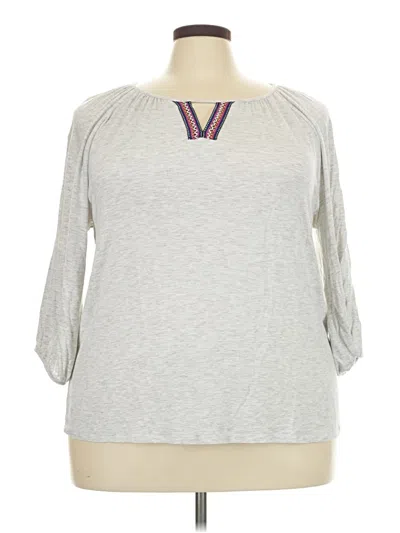 Pre-owned Le Lis 3/4 Sleeve T-shirt In Gray
