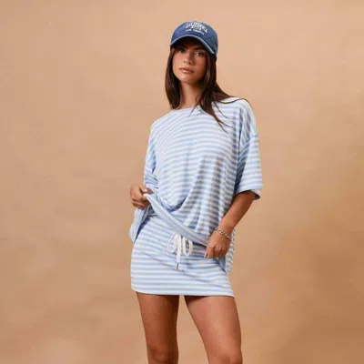 Le Lis Anna Skort Set In Light Blue Stripe