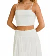 Le Lis Ariel Crop Top In White In White