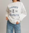 Le Lis Aspen Ski Club Fleece Sweatshirt In White In White