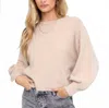 Le Lis Back To Cozy Sweater In Taupe In Pink