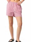 Le Lis Bailey Waistband Boxers In Red Striped In Pink