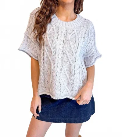 Le Lis Barefoot Beach Sweater In Light Blue In White