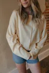 LE LIS BASIC CARDIGAN IN BUTTER