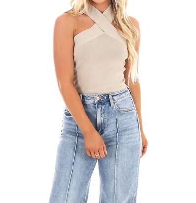 Le Lis Be There For You Sweater Bodysuit In Cream In White