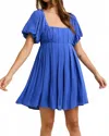Le Lis Birdie Mini Dress In Blue In Blue