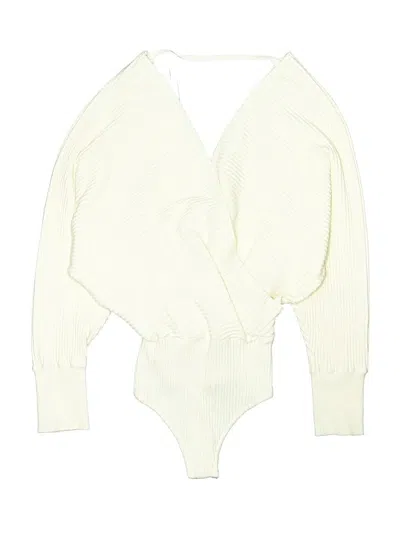 Pre-owned Le Lis Bodysuit In Ivory