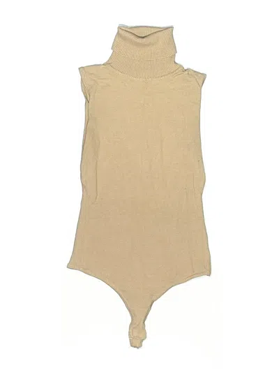 Pre-owned Le Lis Bodysuit In Tan