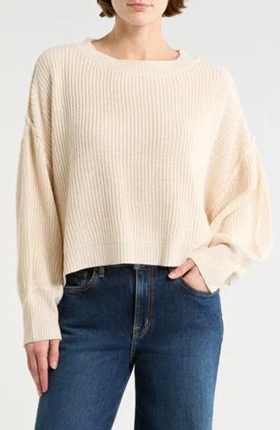 Le Lis Boxy Crewneck Sweater In Neutral