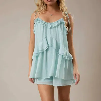 Le Lis Breeze Mini Romper In Teal In Multi