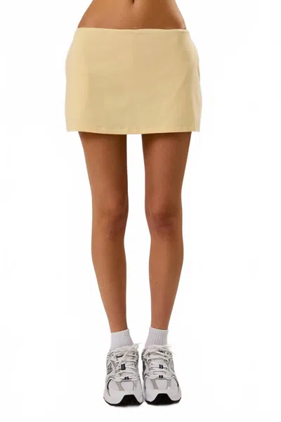 Le Lis Butter Mini Skort In Buttery Yellow