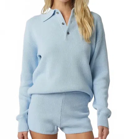 Le Lis Caitlyn Knit Top In Light Blue